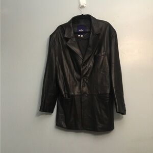 EXCHANGE Black Leather Jacket